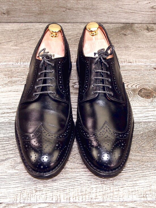 * NIB * $395 Allen Edmonds MADISON PARK Derby 7 D Black * add $15 new Trees main image 5